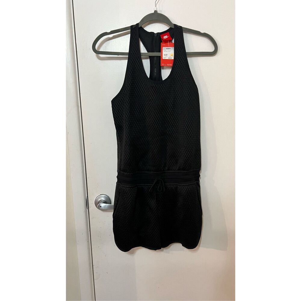 Nike Tennis WOmen's Nike CourtMesh Romper Shorts Black SZ XS ($120) - Picture 4 of 14